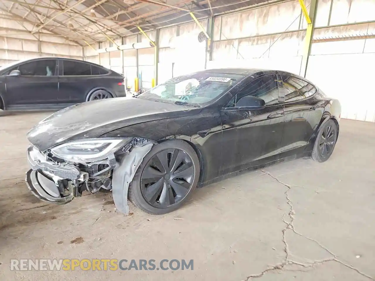 1 Photograph of a damaged car 5YJSA1E51MF453423 TESLA MODEL S 2021