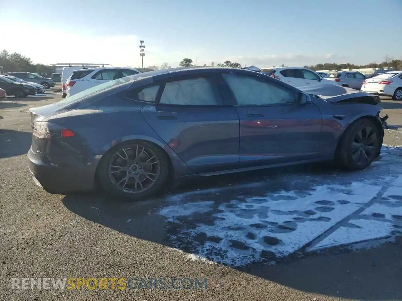 3 Photograph of a damaged car 5YJSA1E51MF455592 TESLA MODEL S 2021
