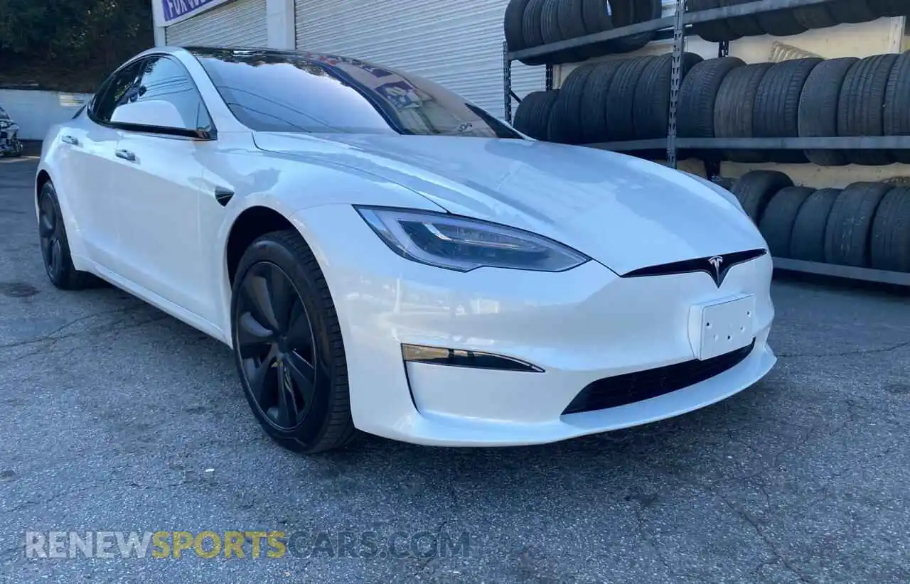 1 Photograph of a damaged car 5YJSA1E52MF439367 TESLA MODEL S 2021
