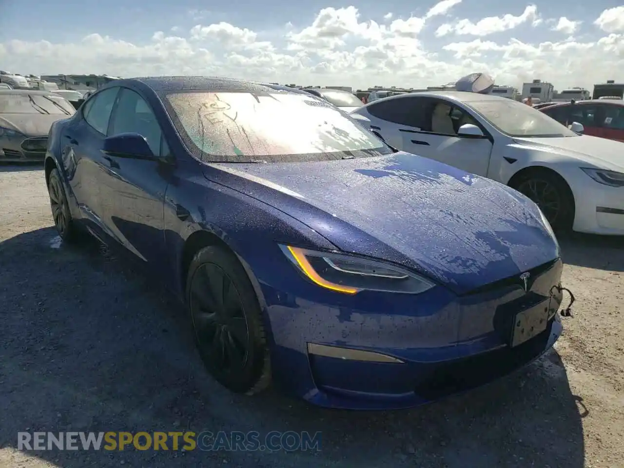 1 Photograph of a damaged car 5YJSA1E52MF454788 TESLA MODEL S 2021