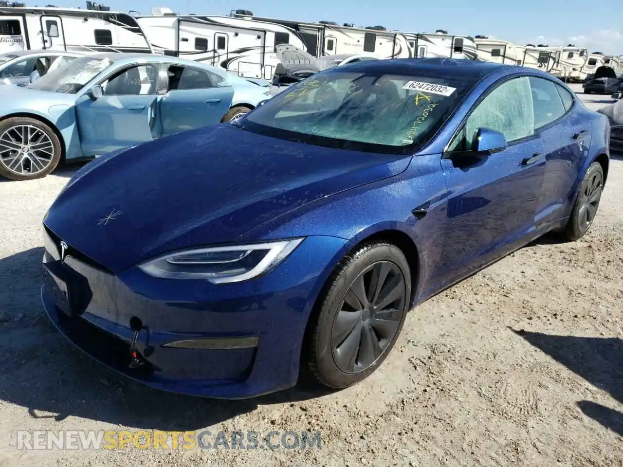 2 Photograph of a damaged car 5YJSA1E52MF454788 TESLA MODEL S 2021