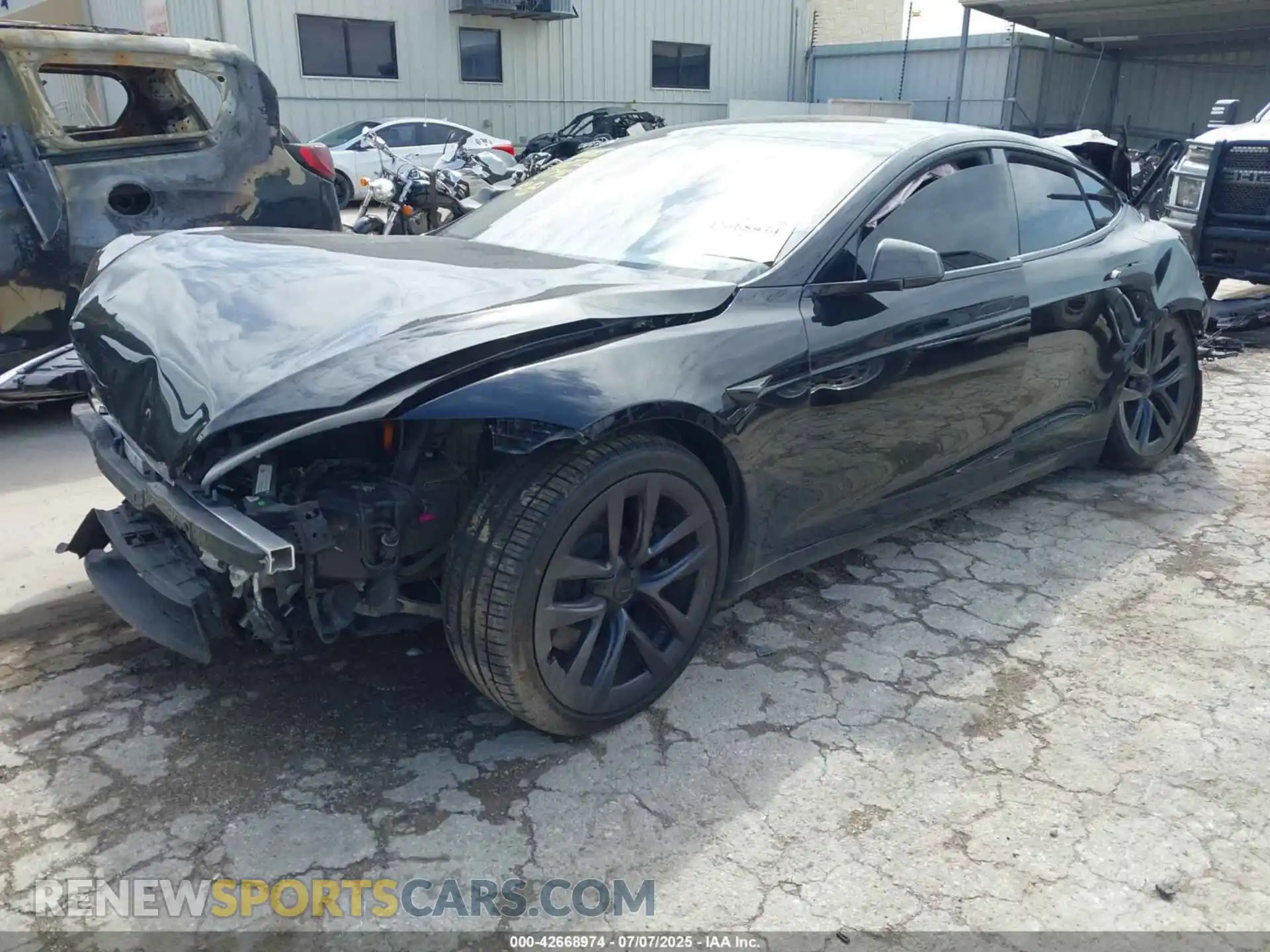 2 Фотография поврежденного автомобиля 5YJSA1E53MF437983 TESLA MODEL S 2021