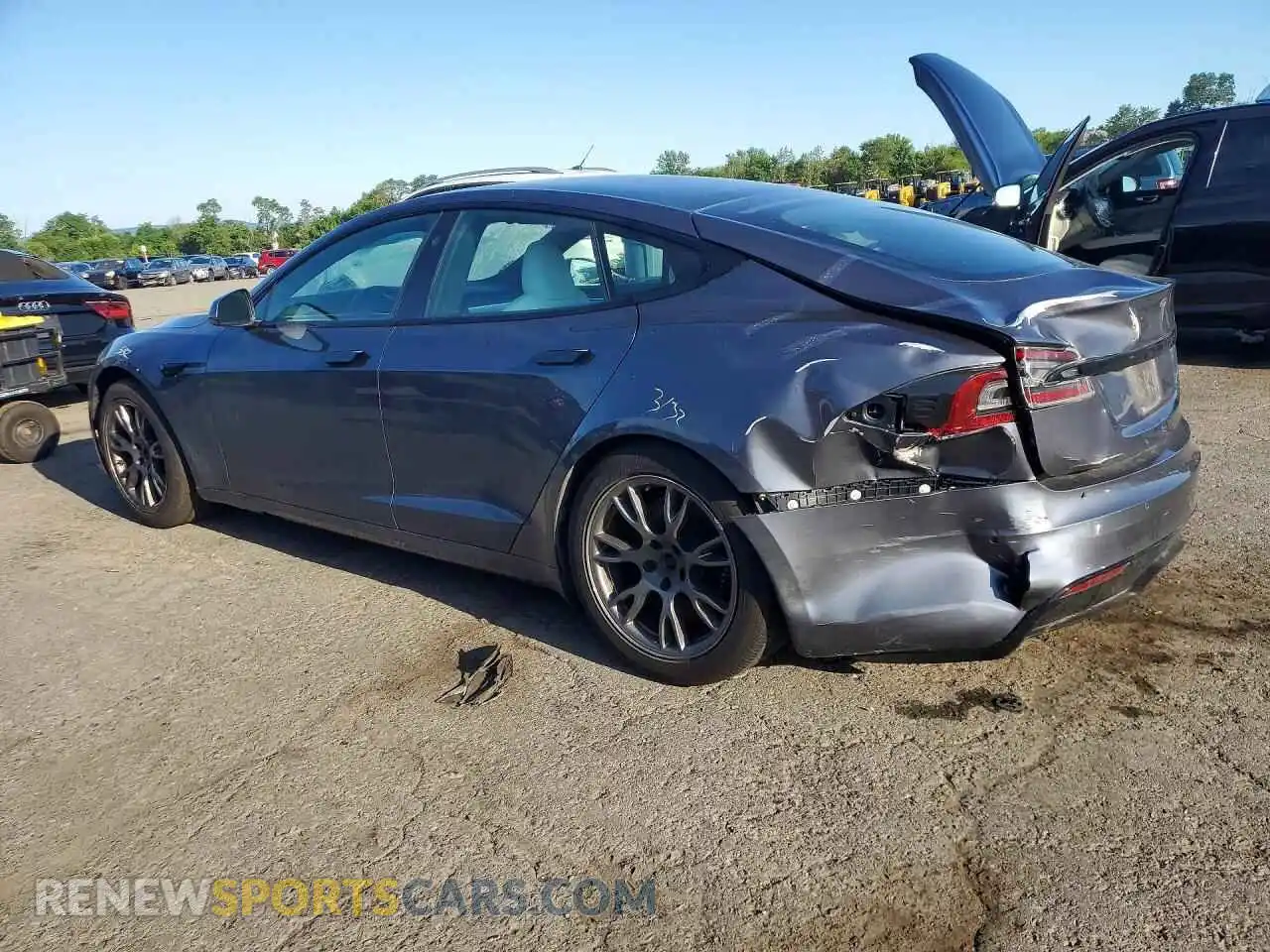 2 Фотография поврежденного автомобиля 5YJSA1E53MF453147 TESLA MODEL S 2021