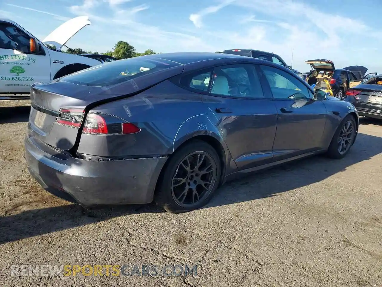 3 Фотография поврежденного автомобиля 5YJSA1E53MF453147 TESLA MODEL S 2021