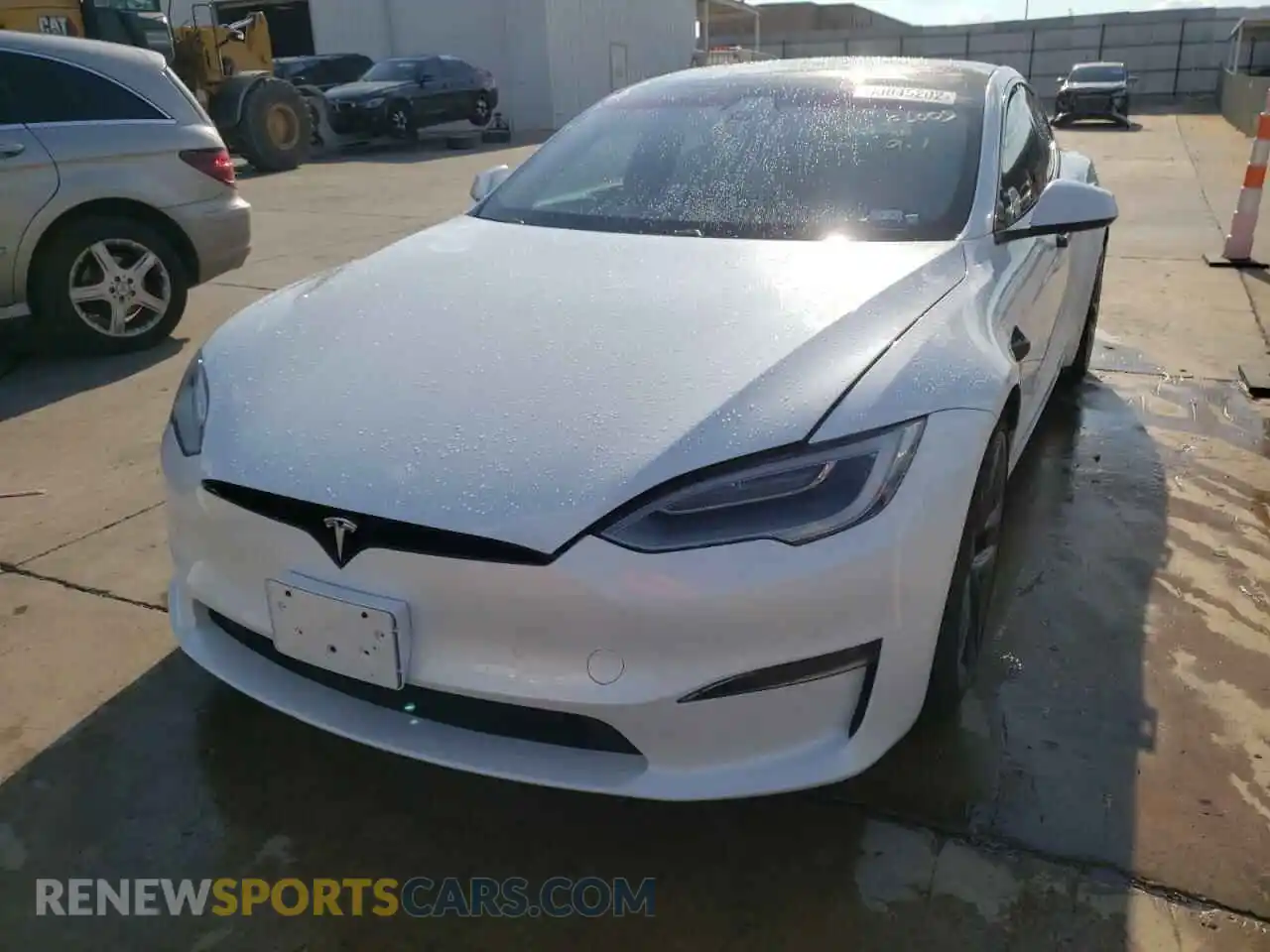 2 Photograph of a damaged car 5YJSA1E56MF429313 TESLA MODEL S 2021