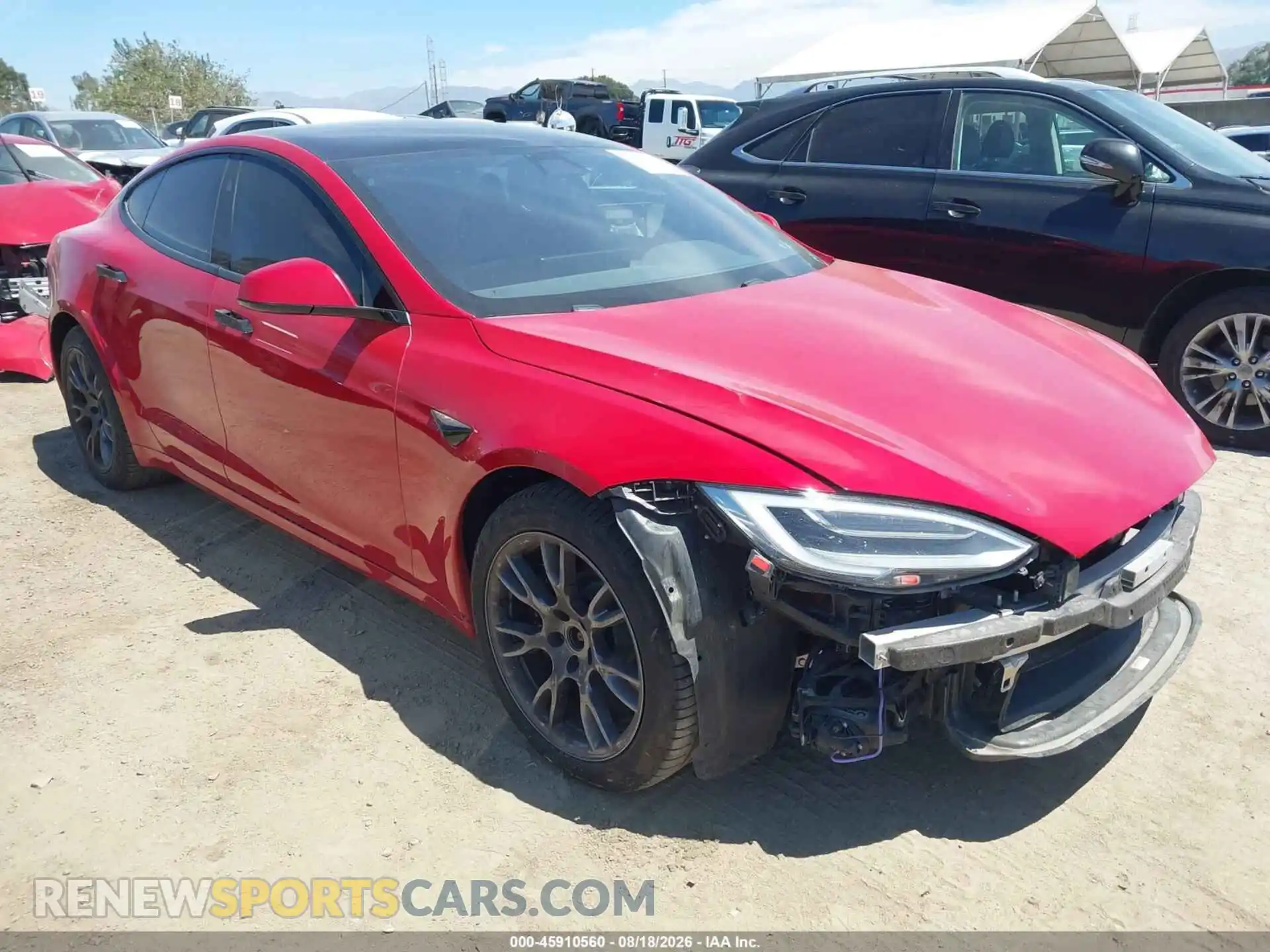 1 Photograph of a damaged car 5YJSA1E56MF437749 TESLA MODEL S 2021