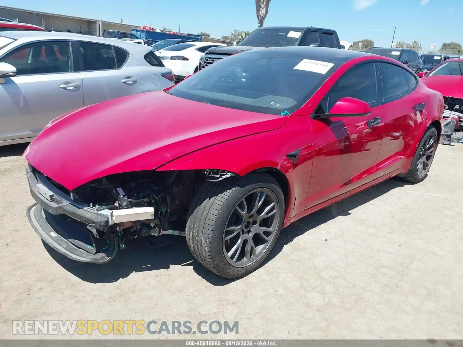 2 Photograph of a damaged car 5YJSA1E56MF437749 TESLA MODEL S 2021