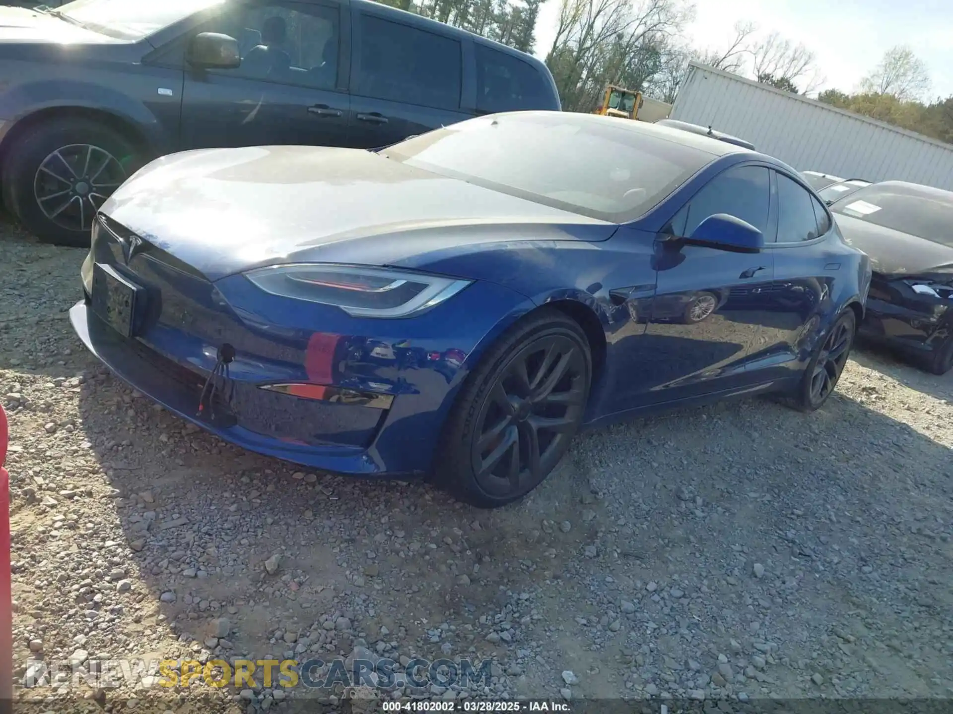 2 Photograph of a damaged car 5YJSA1E56MF440005 TESLA MODEL S 2021