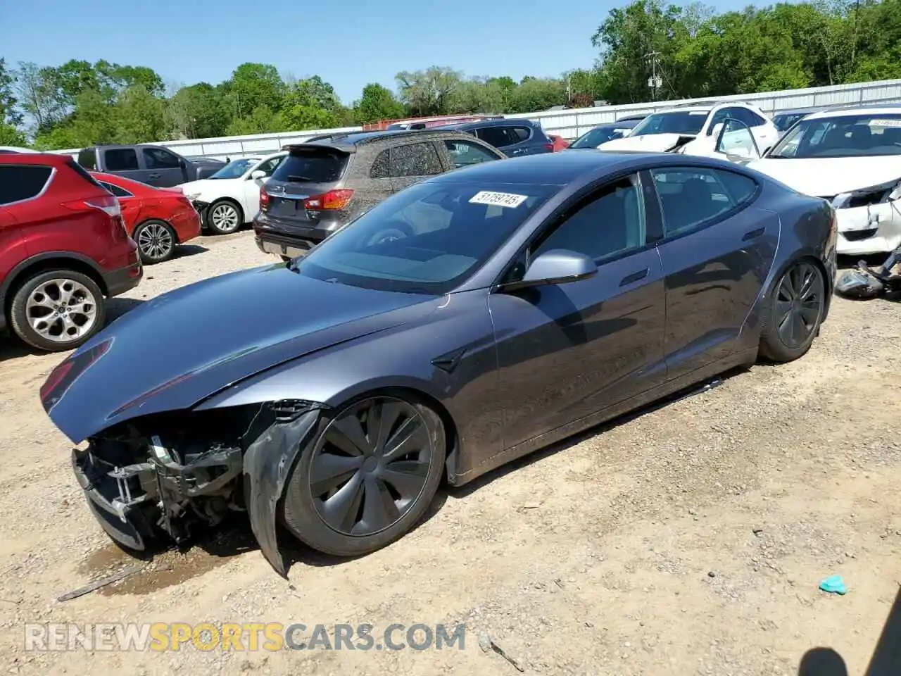 1 Фотография поврежденного автомобиля 5YJSA1E56MF456558 TESLA MODEL S 2021