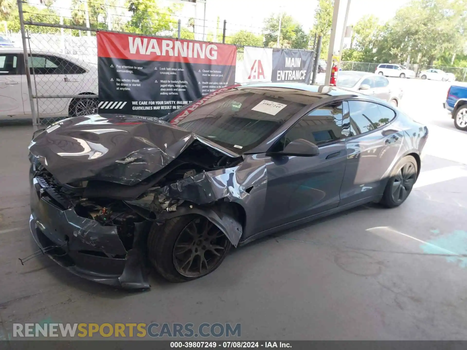 2 Photograph of a damaged car 5YJSA1E57MF430387 TESLA MODEL S 2021