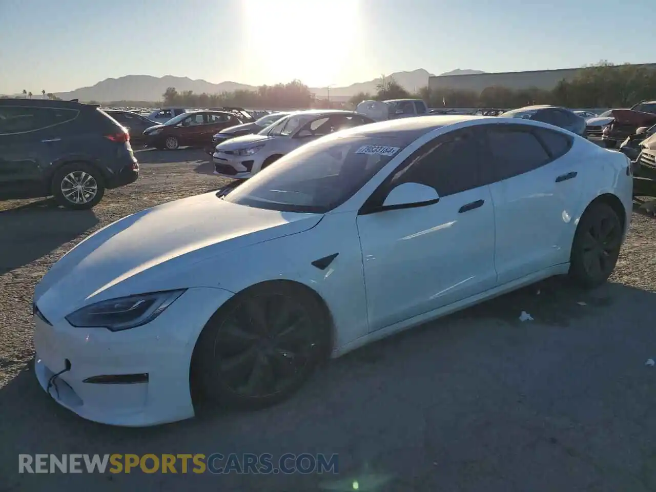 1 Photograph of a damaged car 5YJSA1E58MF441446 TESLA MODEL S 2021