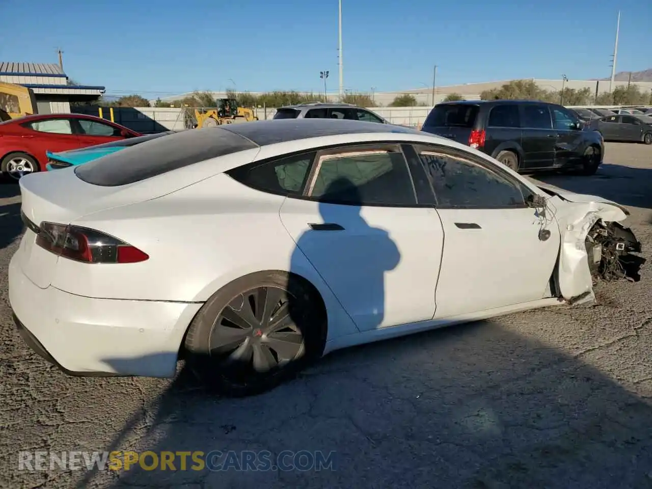3 Photograph of a damaged car 5YJSA1E58MF441446 TESLA MODEL S 2021