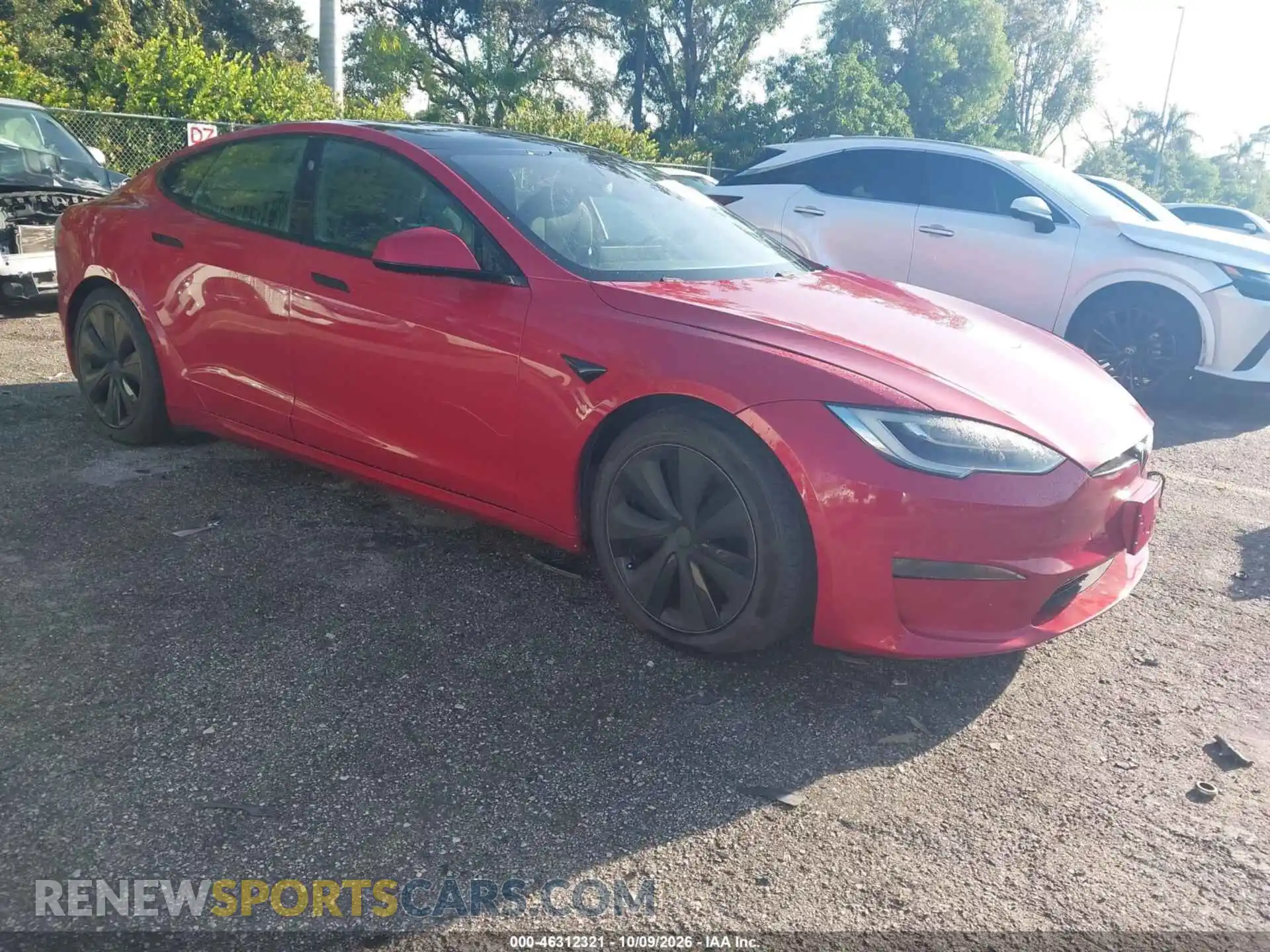 1 Photograph of a damaged car 5YJSA1E59MF428219 TESLA MODEL S 2021