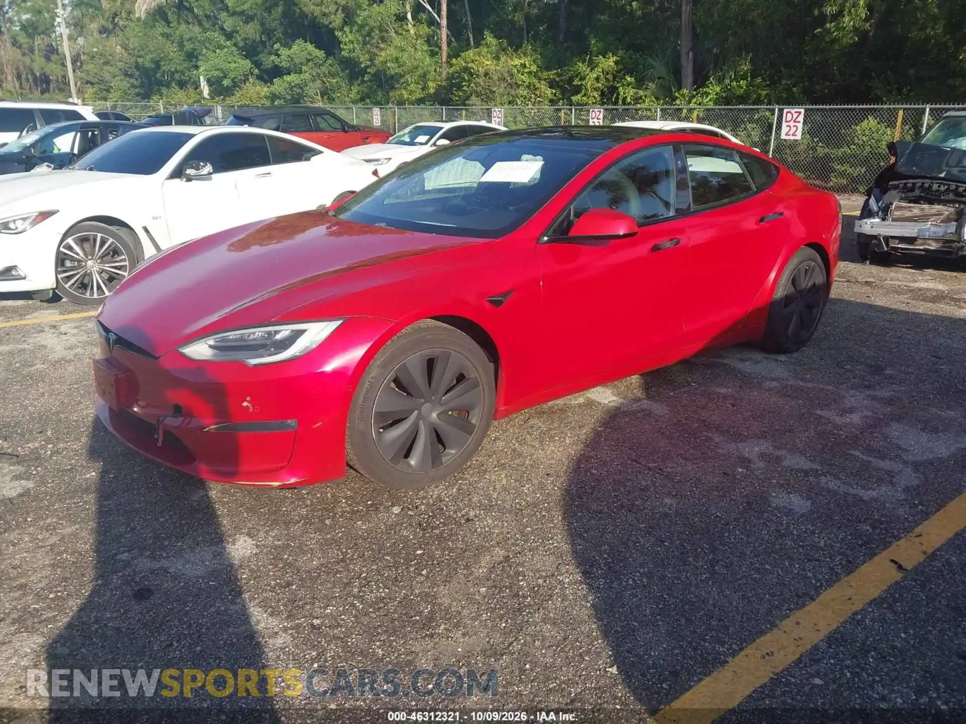 2 Photograph of a damaged car 5YJSA1E59MF428219 TESLA MODEL S 2021