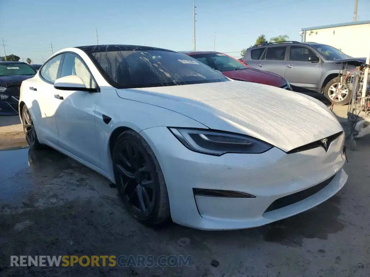 1 Photograph of a damaged car 5YJSA1E59MF434747 TESLA MODEL S 2021