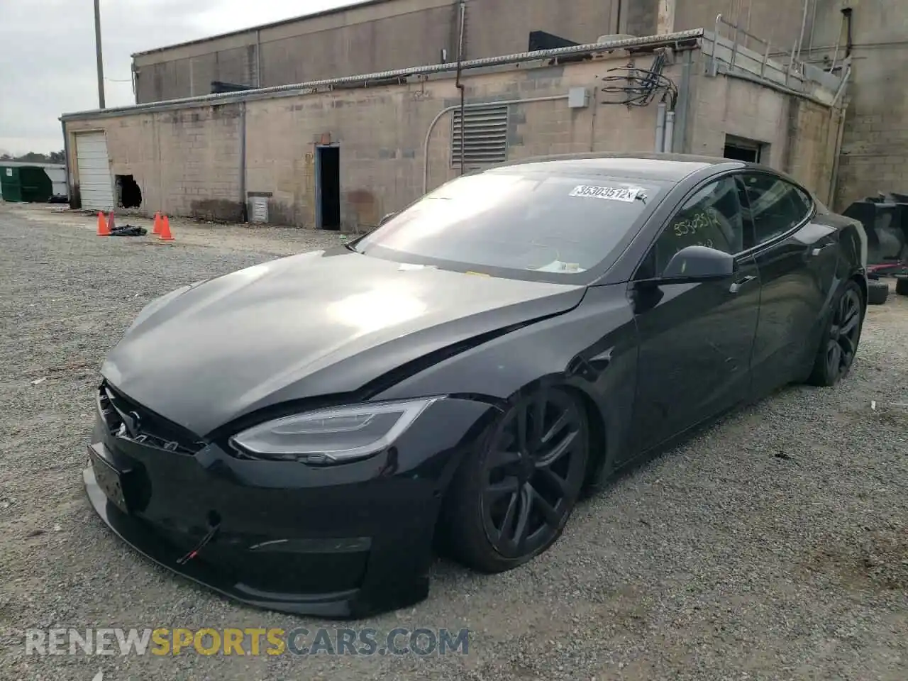 2 Photograph of a damaged car 5YJSA1E59MF439561 TESLA MODEL S 2021