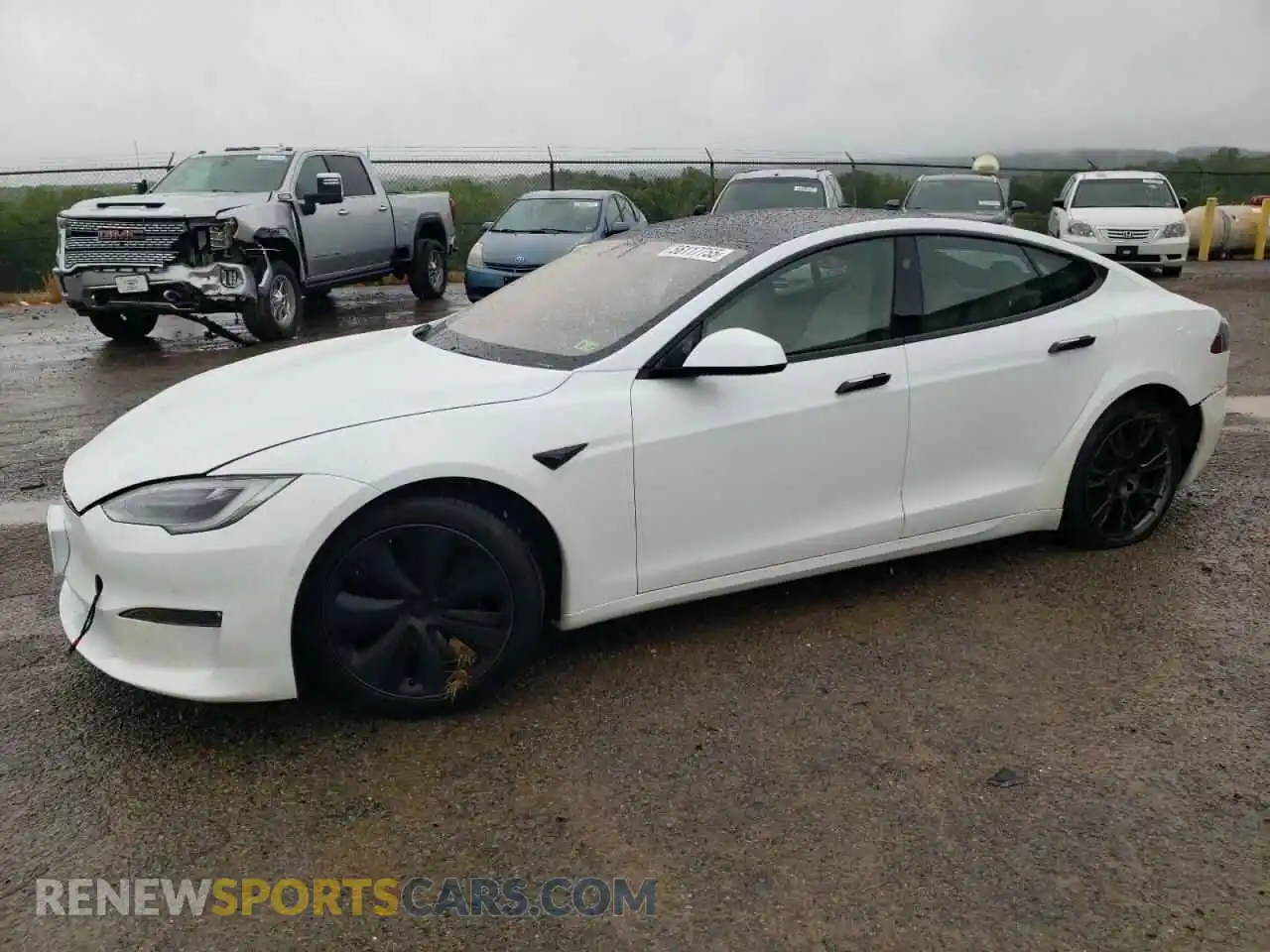 1 Photograph of a damaged car 5YJSA1E5XMF439827 TESLA MODEL S 2021
