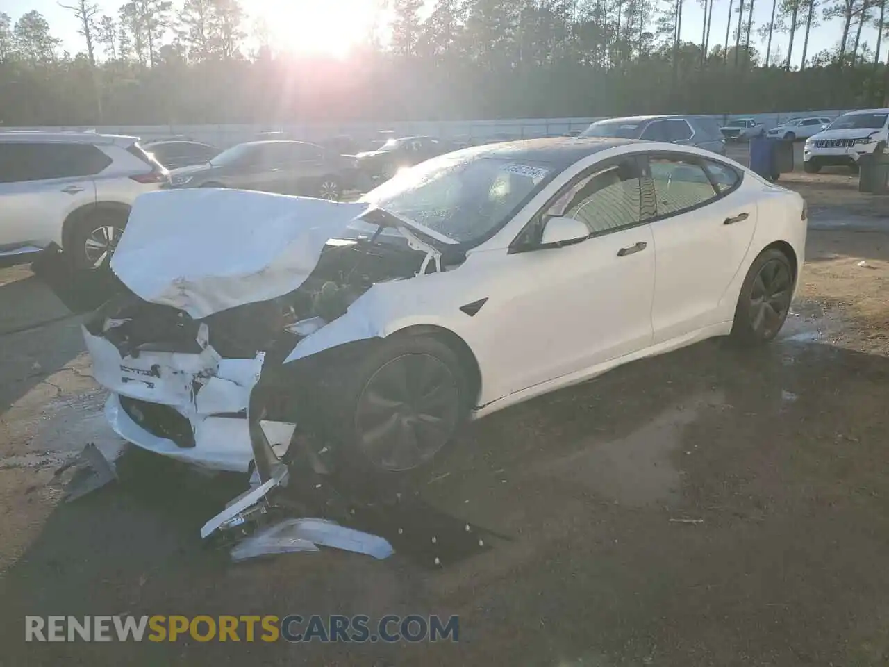 1 fotografías del automóvil dañado 5YJSA1E60MF439151 TESLA MODEL S 2021