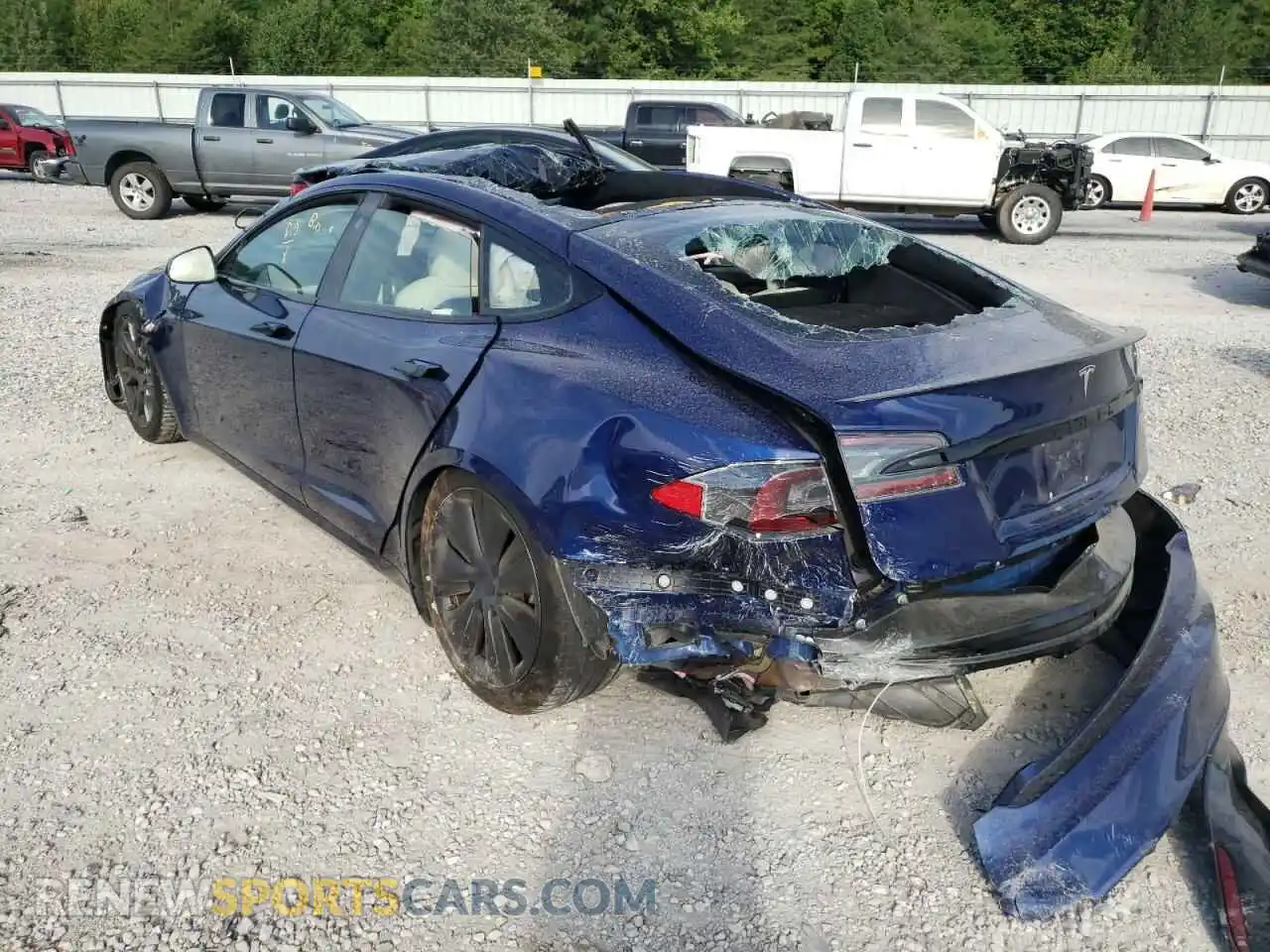 3 Photograph of a damaged car 5YJSA1E60MF449677 TESLA MODEL S 2021