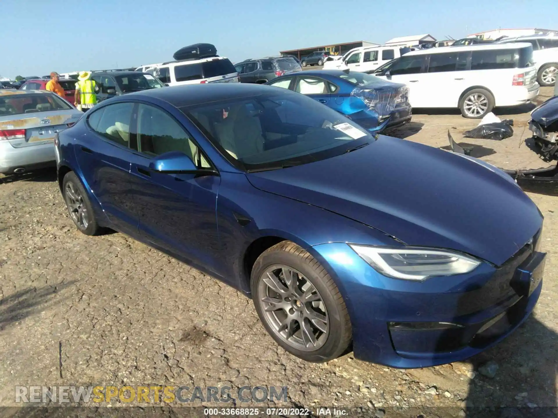 1 Photograph of a damaged car 5YJSA1E60MF451705 TESLA MODEL S 2021