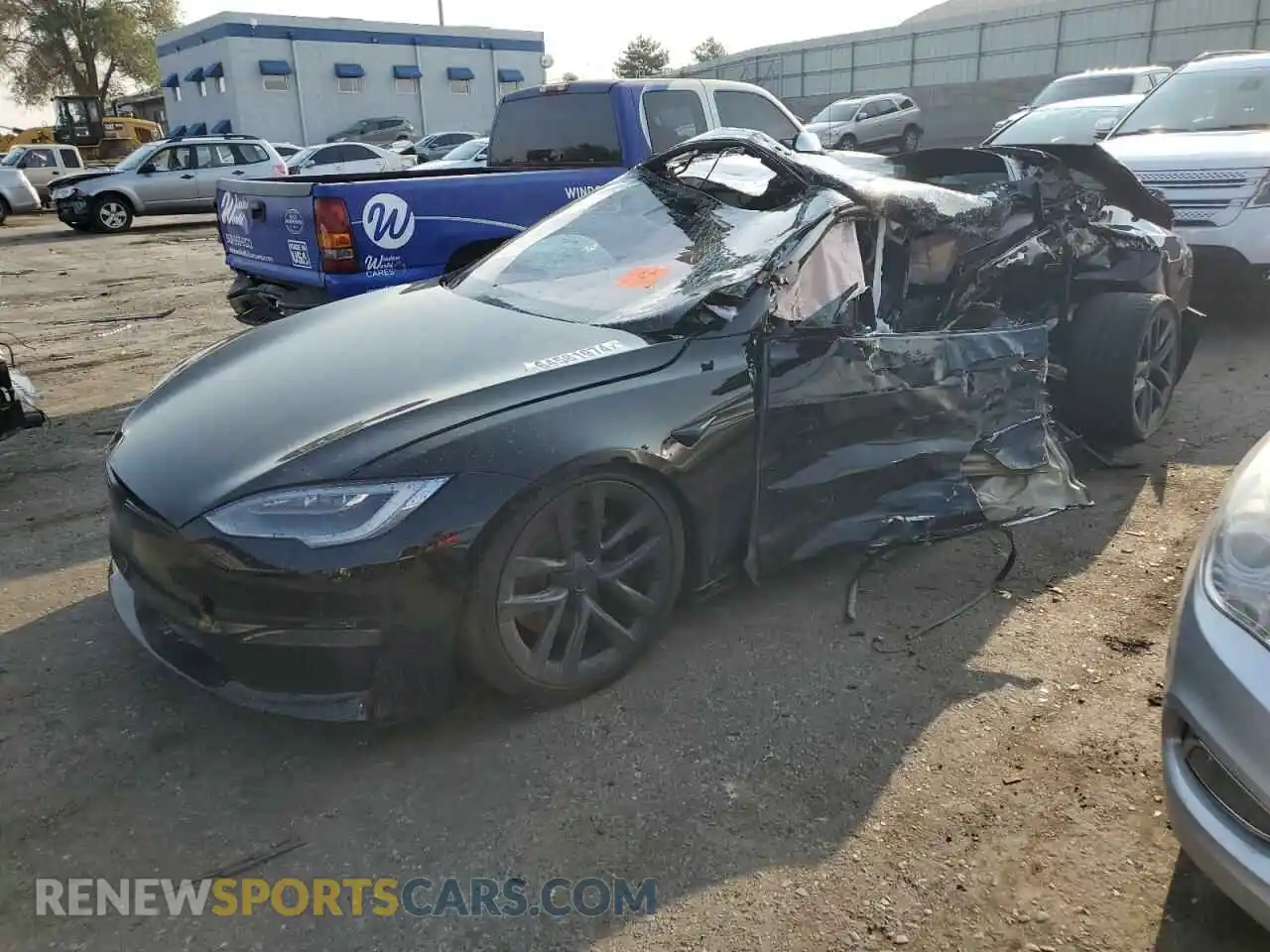 1 Photograph of a damaged car 5YJSA1E61MF431821 TESLA MODEL S 2021