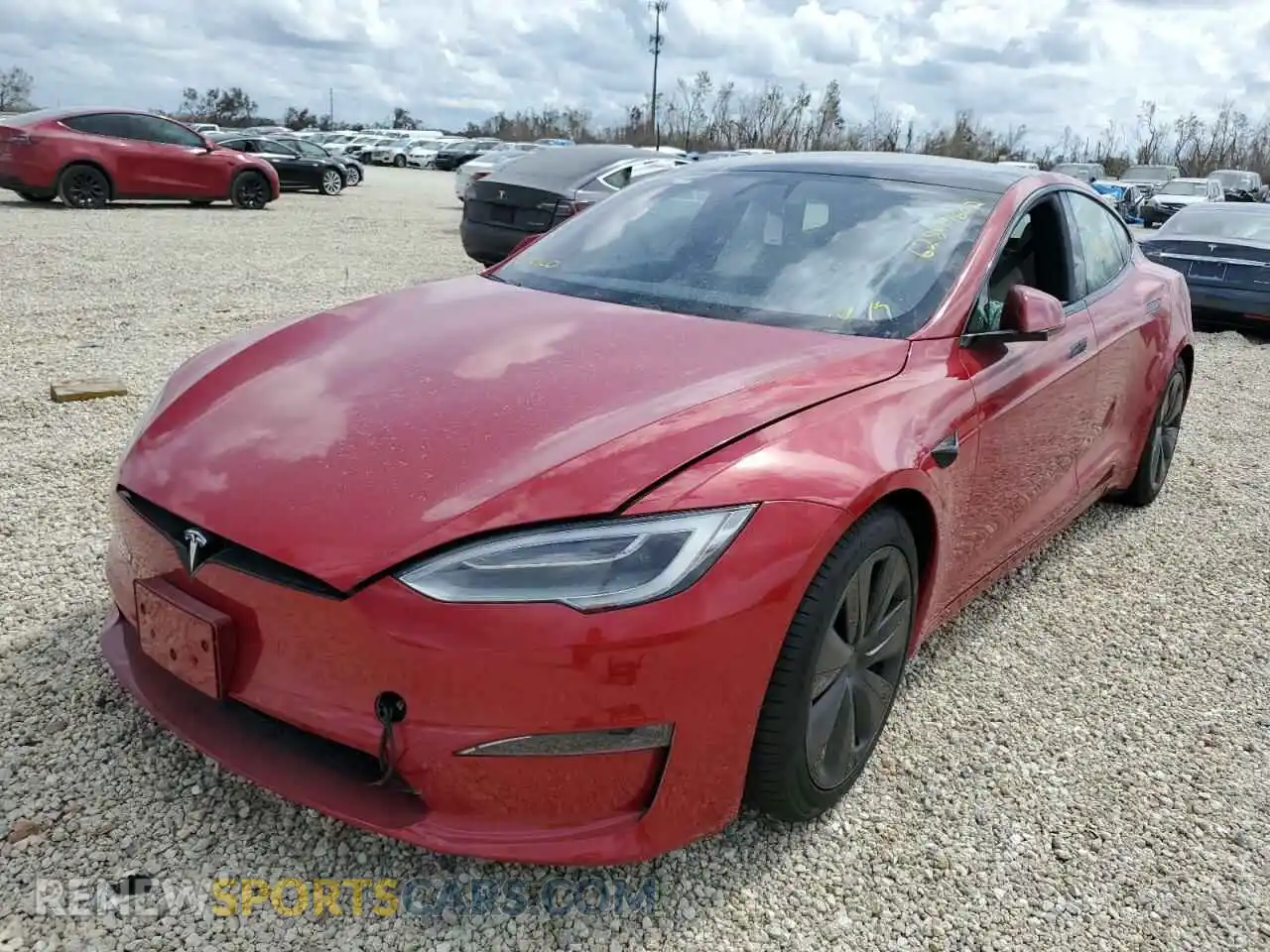 2 Фотография поврежденного автомобиля 5YJSA1E61MF438591 TESLA MODEL S 2021