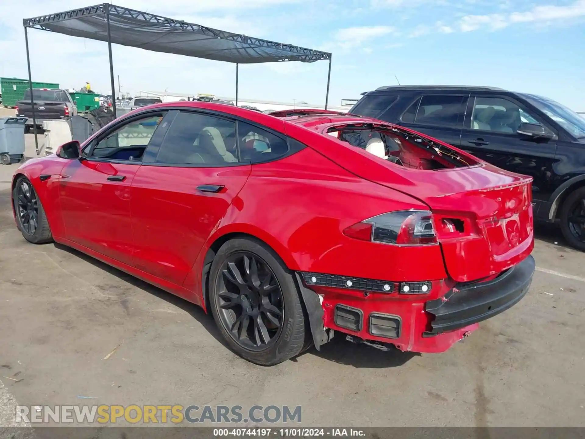 3 Photograph of a damaged car 5YJSA1E61MF452054 TESLA MODEL S 2021