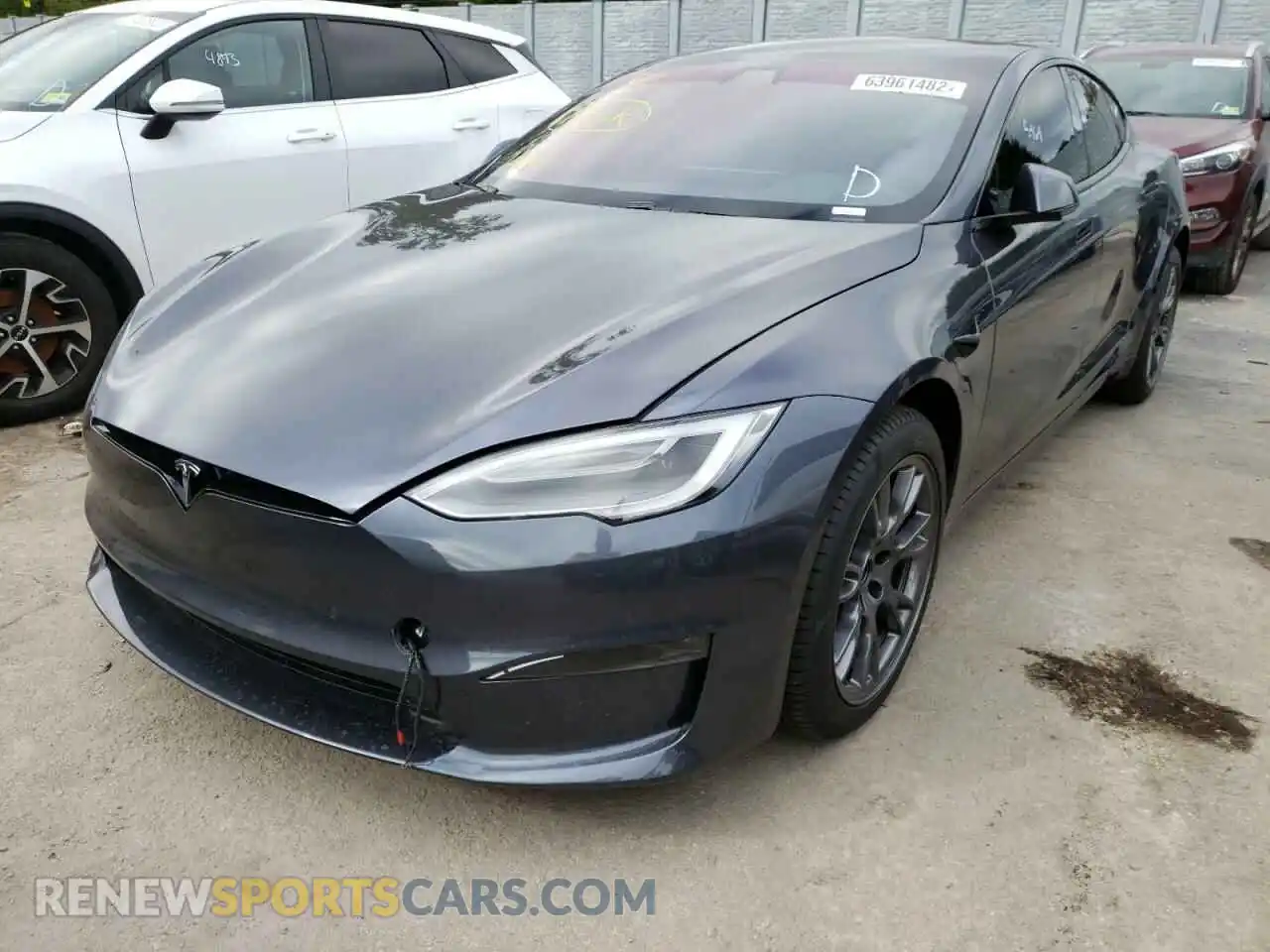 2 Photograph of a damaged car 5YJSA1E61MF452250 TESLA MODEL S 2021