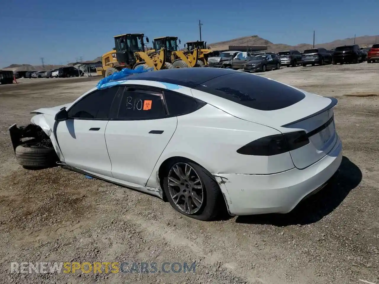 2 Photograph of a damaged car 5YJSA1E62MF442617 TESLA MODEL S 2021