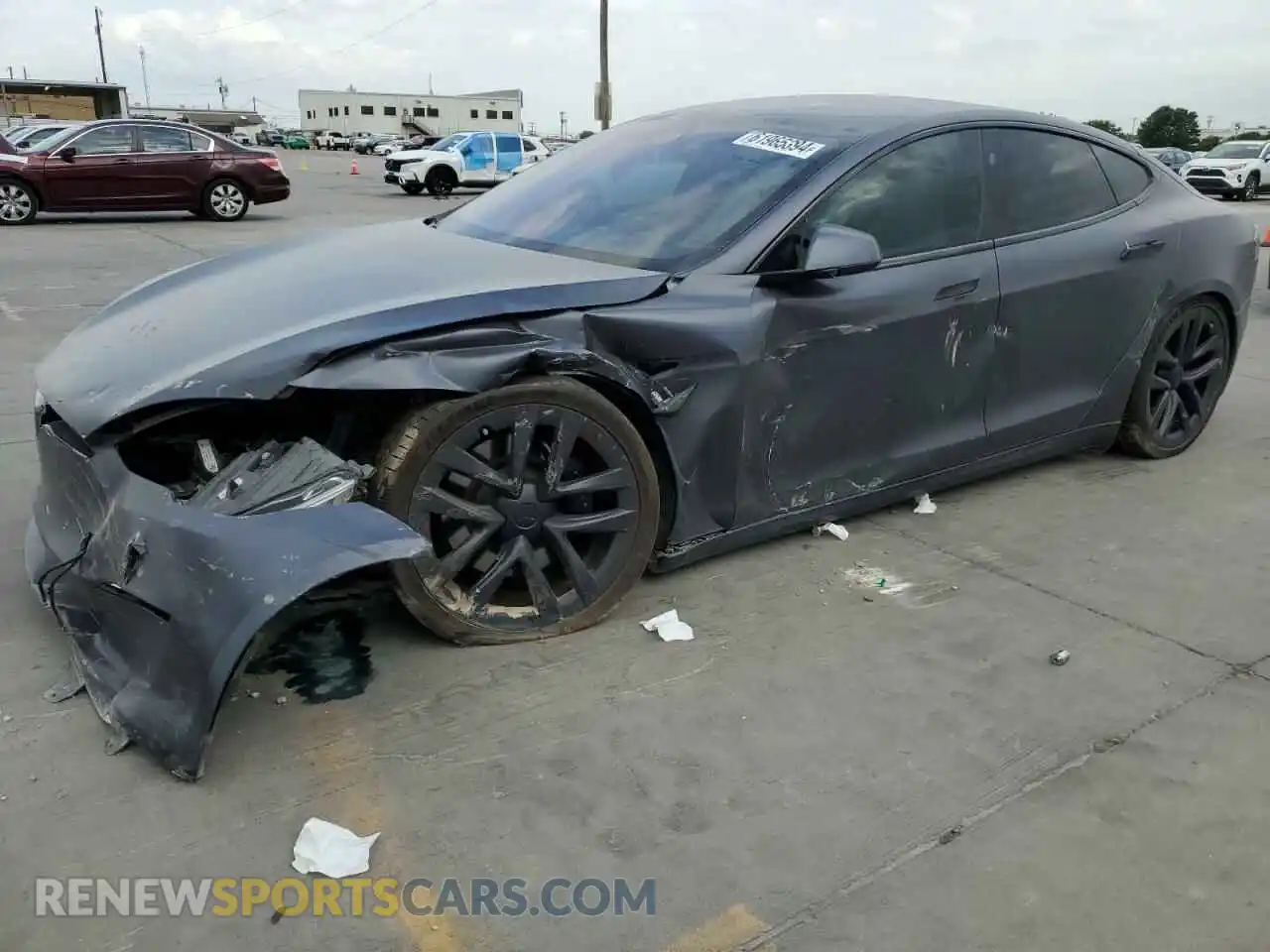 1 Photograph of a damaged car 5YJSA1E64MF452324 TESLA MODEL S 2021