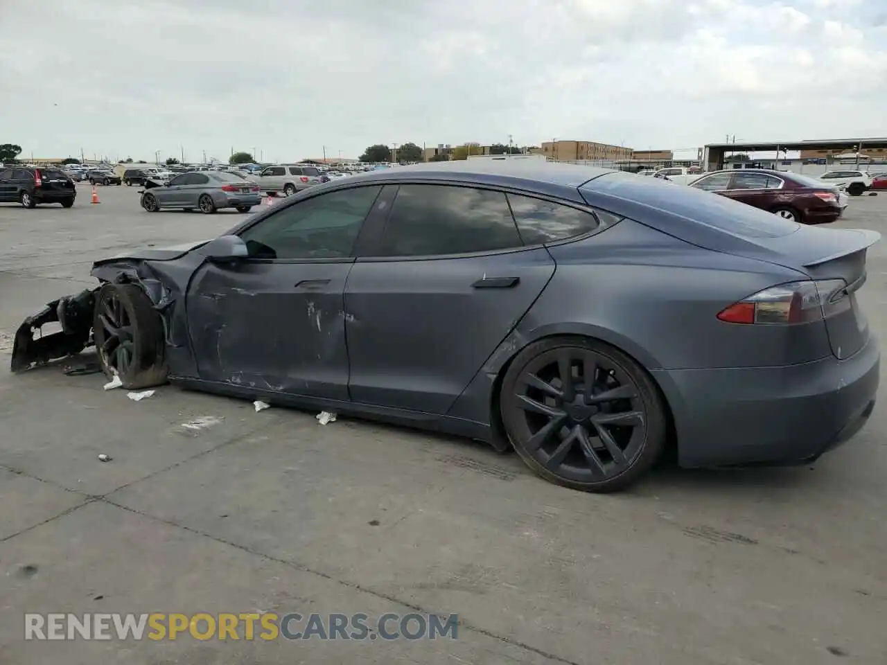 2 Photograph of a damaged car 5YJSA1E64MF452324 TESLA MODEL S 2021