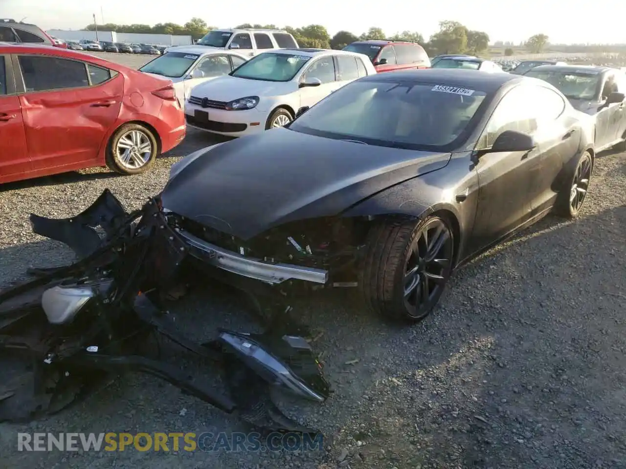 2 Photograph of a damaged car 5YJSA1E64MF452629 TESLA MODEL S 2021