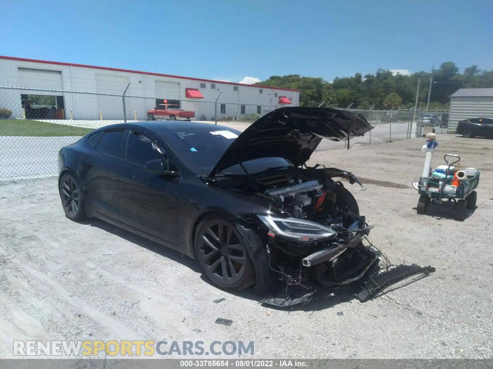 1 Photograph of a damaged car 5YJSA1E65MF431255 TESLA MODEL S 2021