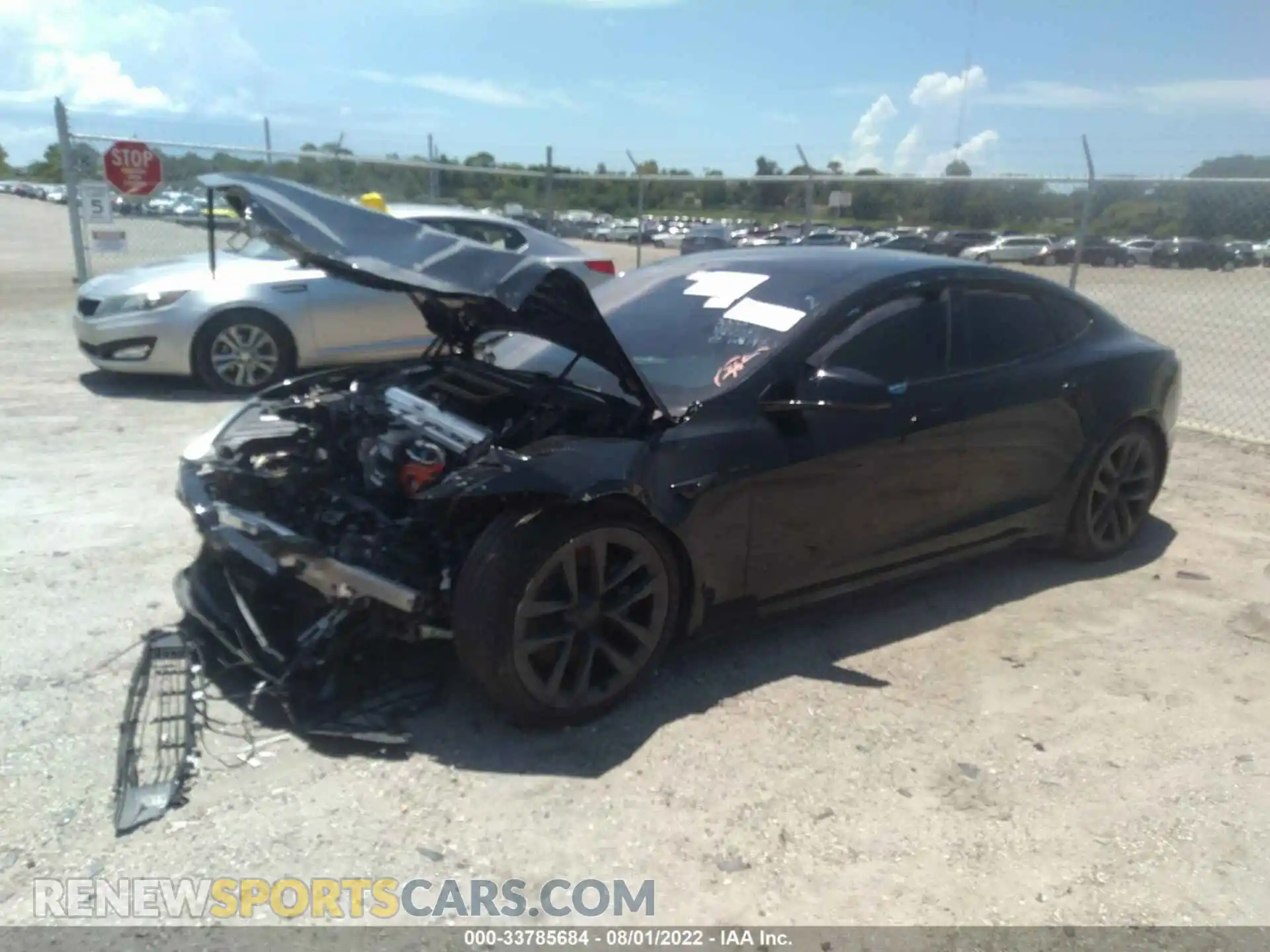 2 Photograph of a damaged car 5YJSA1E65MF431255 TESLA MODEL S 2021
