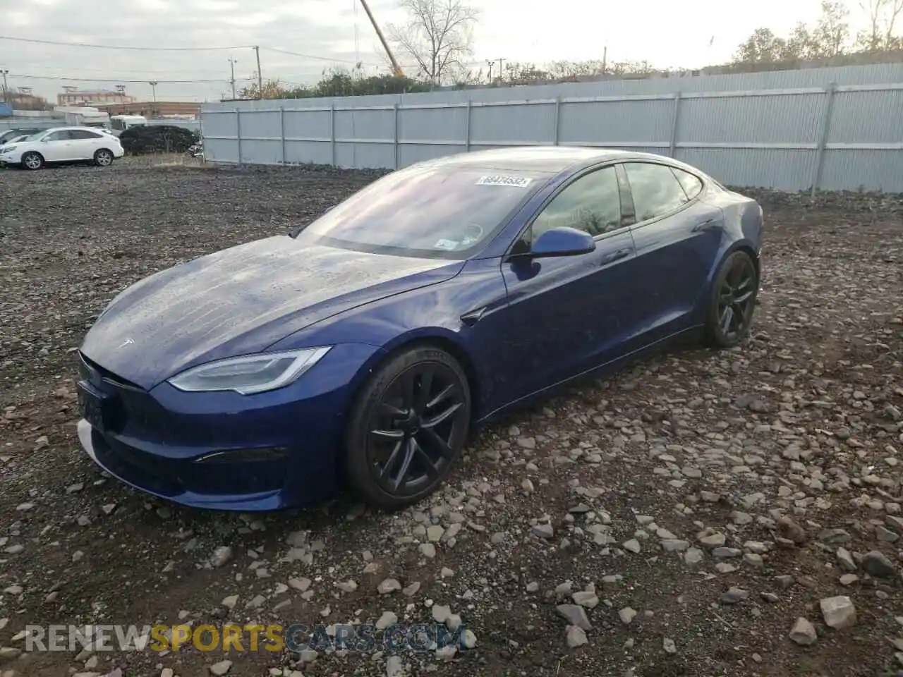 1 Photograph of a damaged car 5YJSA1E65MF439274 TESLA MODEL S 2021