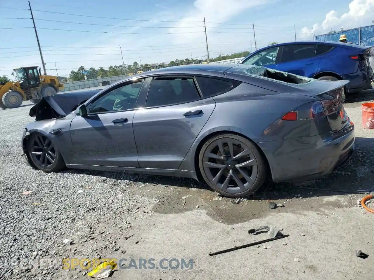 2 Photograph of a damaged car 5YJSA1E65MF442157 TESLA MODEL S 2021
