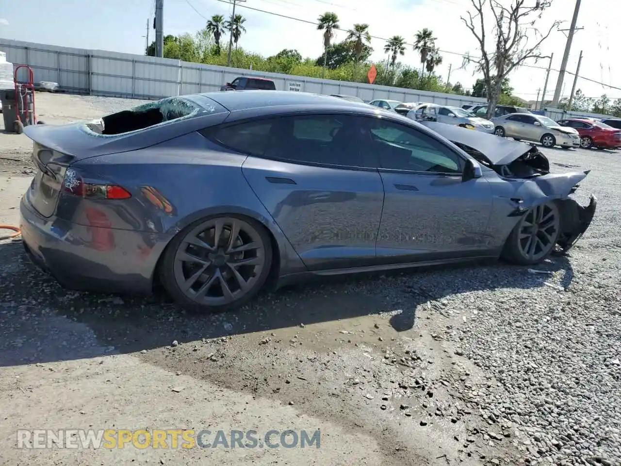 3 Photograph of a damaged car 5YJSA1E65MF442157 TESLA MODEL S 2021