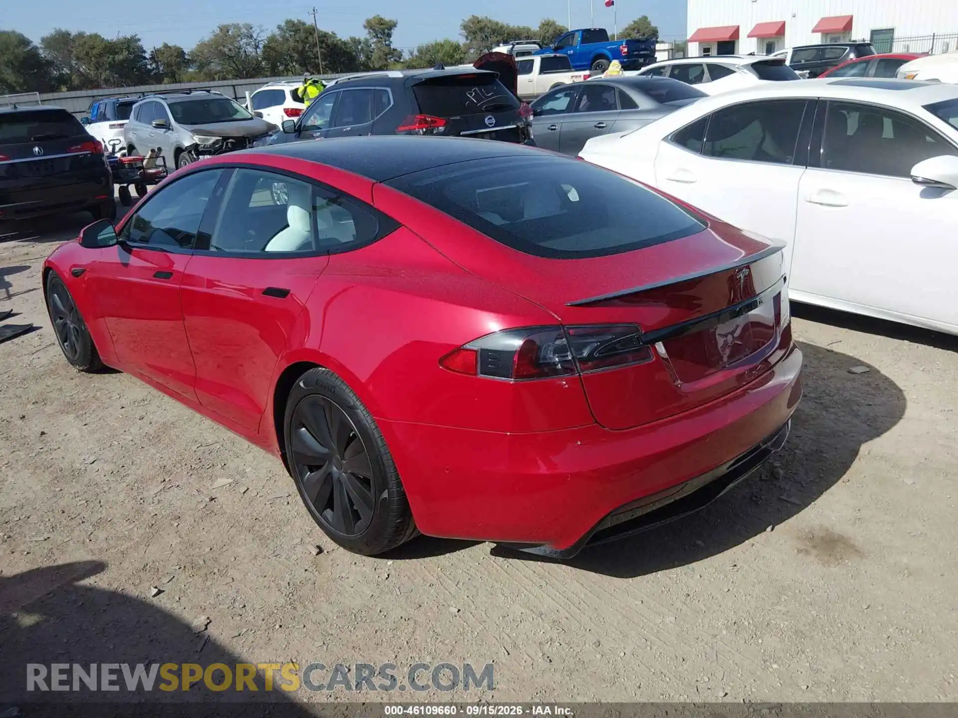 3 fotografías del automóvil dañado 5YJSA1E65MF454776 TESLA MODEL S 2021