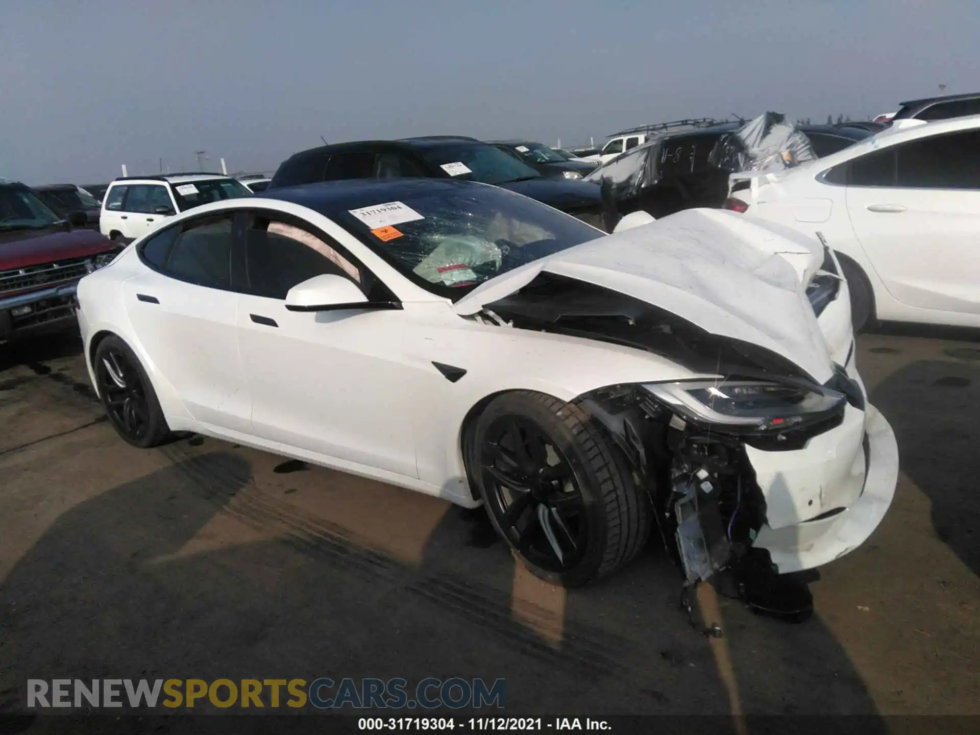1 Photograph of a damaged car 5YJSA1E66MF447240 TESLA MODEL S 2021