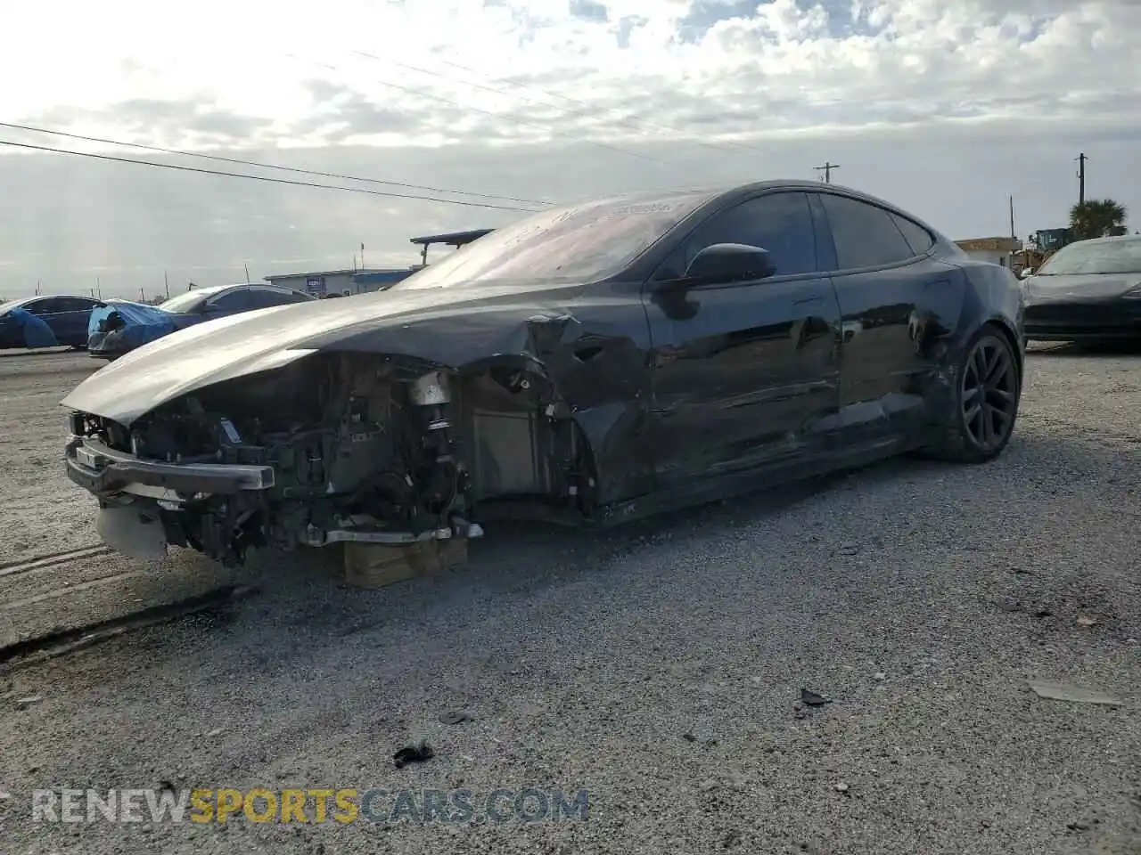 1 Photograph of a damaged car 5YJSA1E67MF441771 TESLA MODEL S 2021