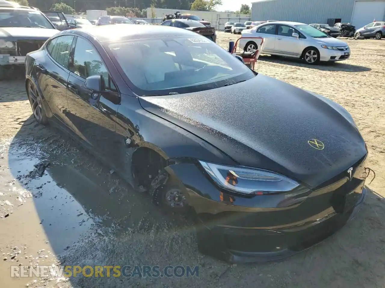 1 fotografías del automóvil dañado 5YJSA1E67MF450776 TESLA MODEL S 2021