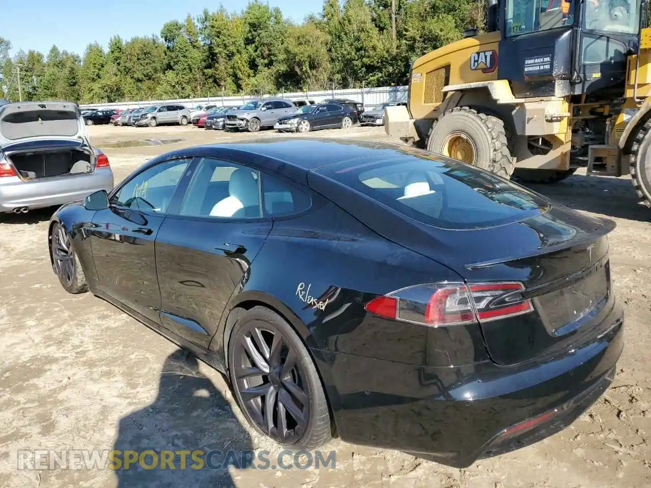 3 fotografías del automóvil dañado 5YJSA1E67MF450776 TESLA MODEL S 2021