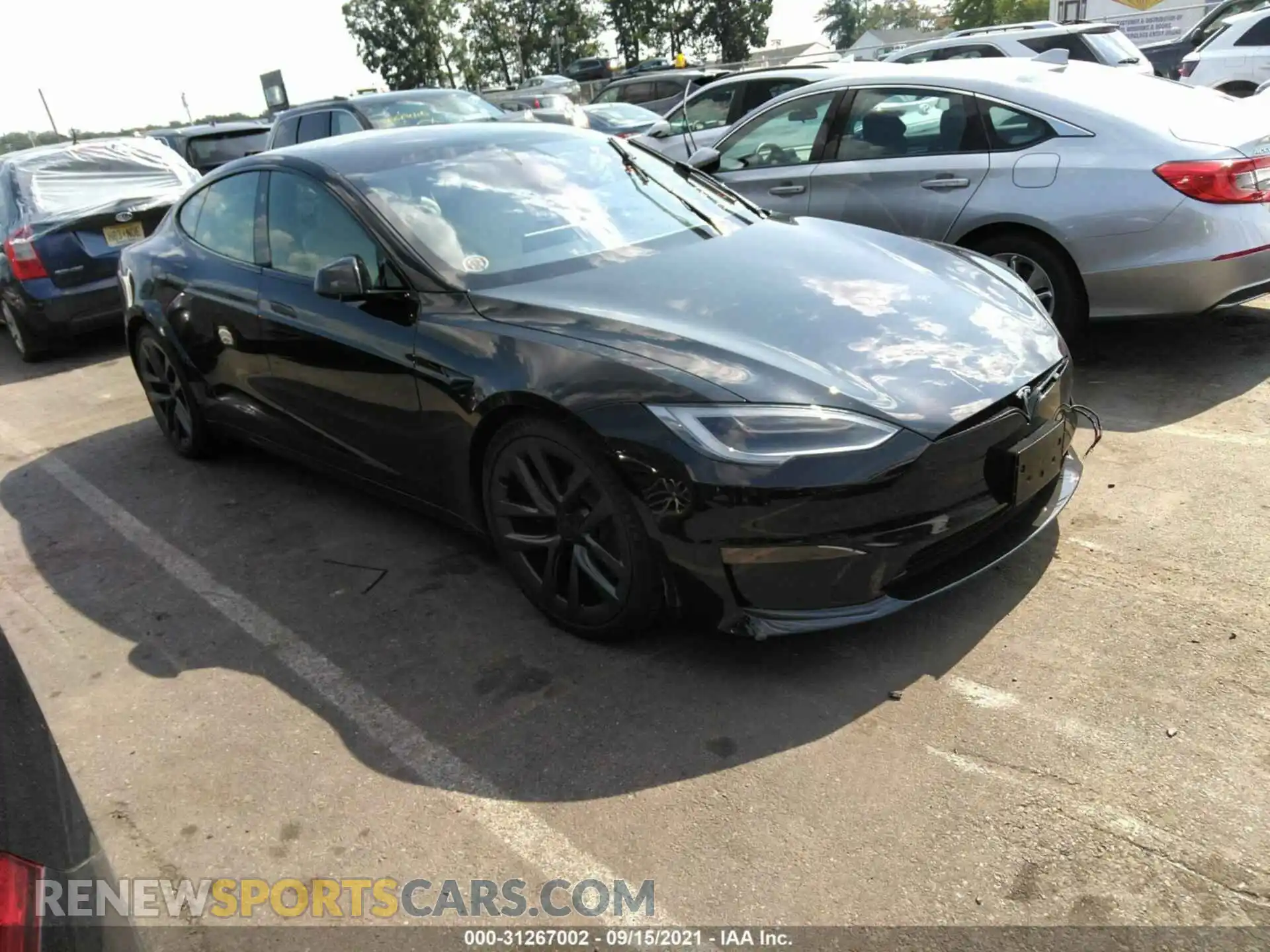 1 Photograph of a damaged car 5YJSA1E68MF432125 TESLA MODEL S 2021