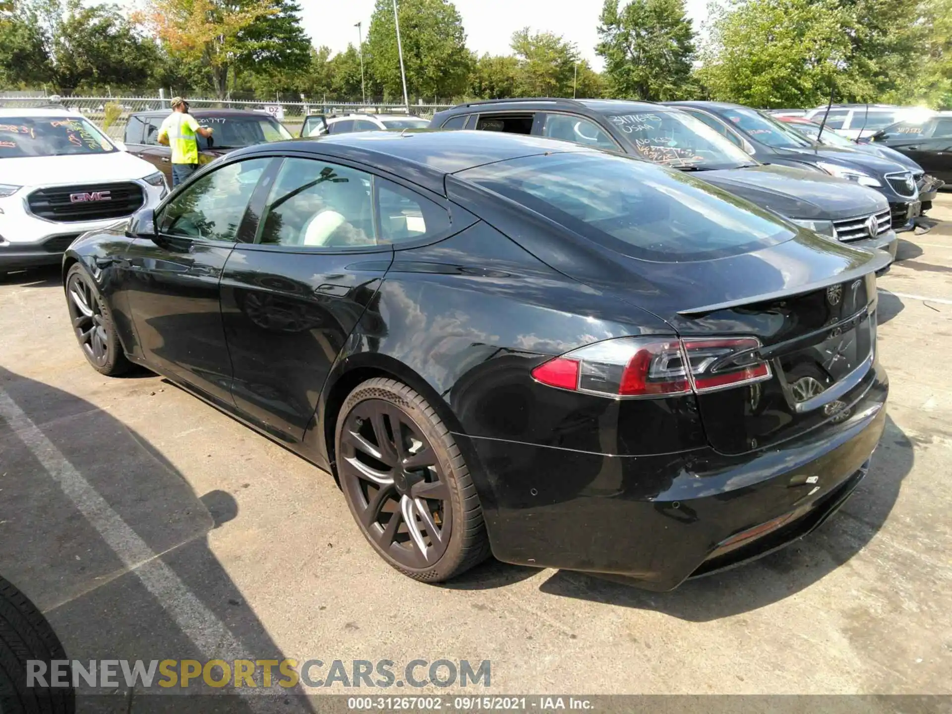 3 Photograph of a damaged car 5YJSA1E68MF432125 TESLA MODEL S 2021