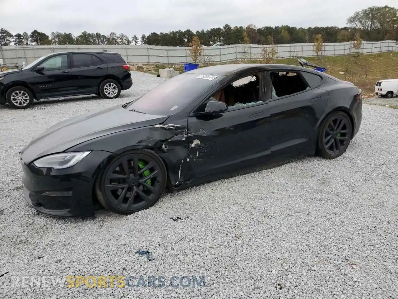 1 Photograph of a damaged car 5YJSA1E68MF454643 TESLA MODEL S 2021