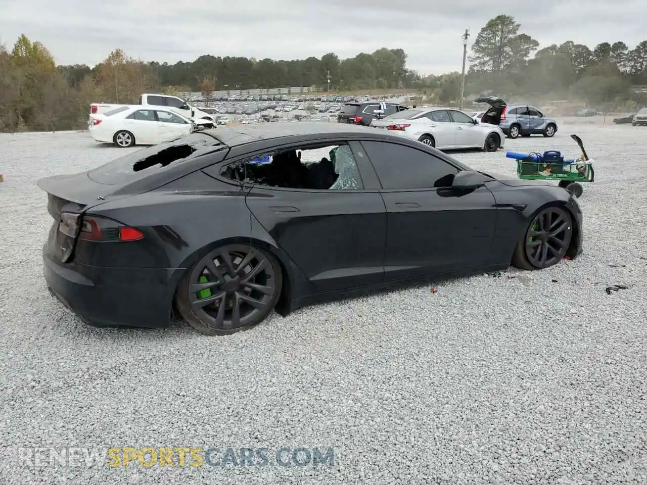 3 Photograph of a damaged car 5YJSA1E68MF454643 TESLA MODEL S 2021