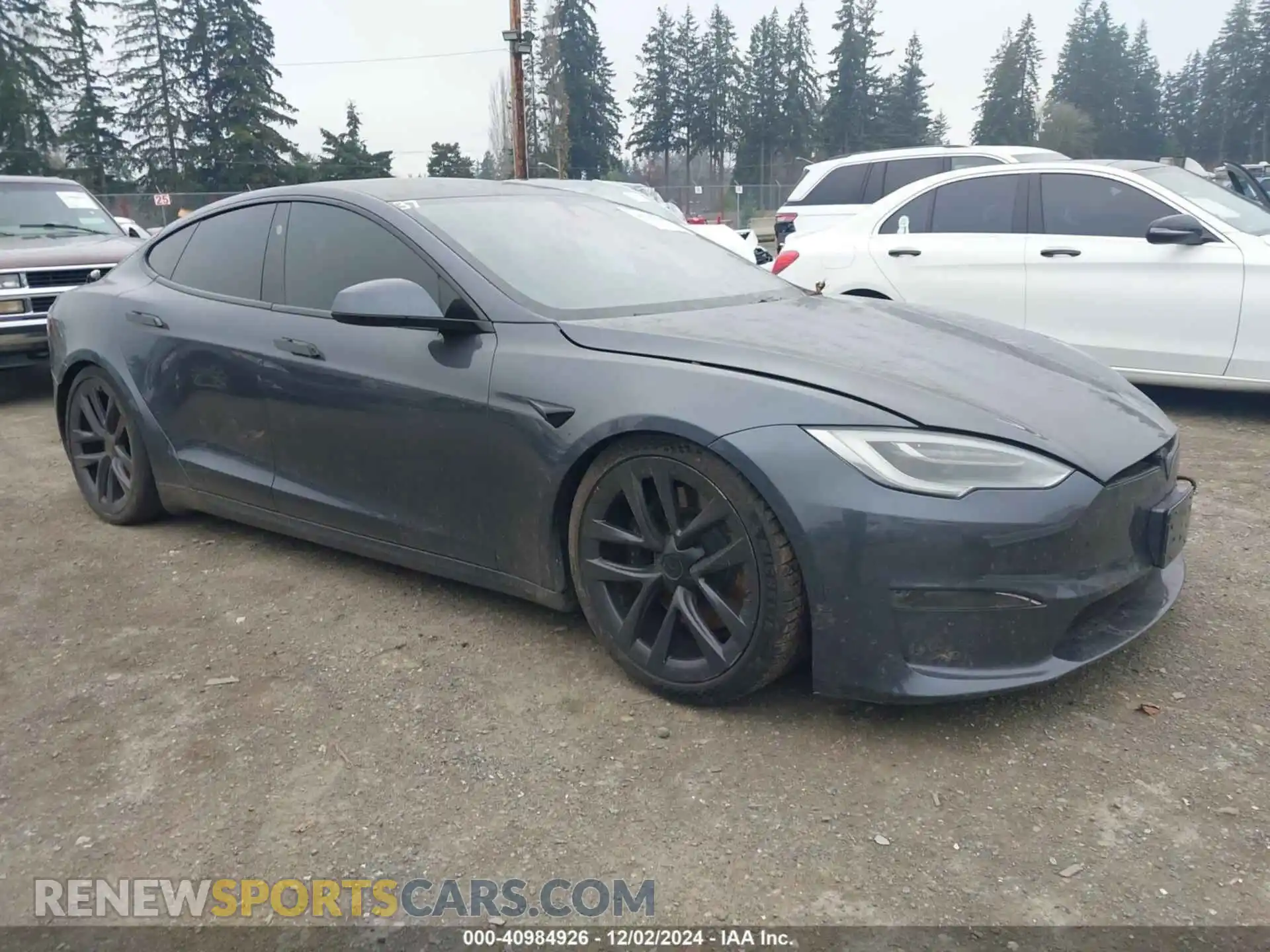 1 Photograph of a damaged car 5YJSA1E69MF434837 TESLA MODEL S 2021