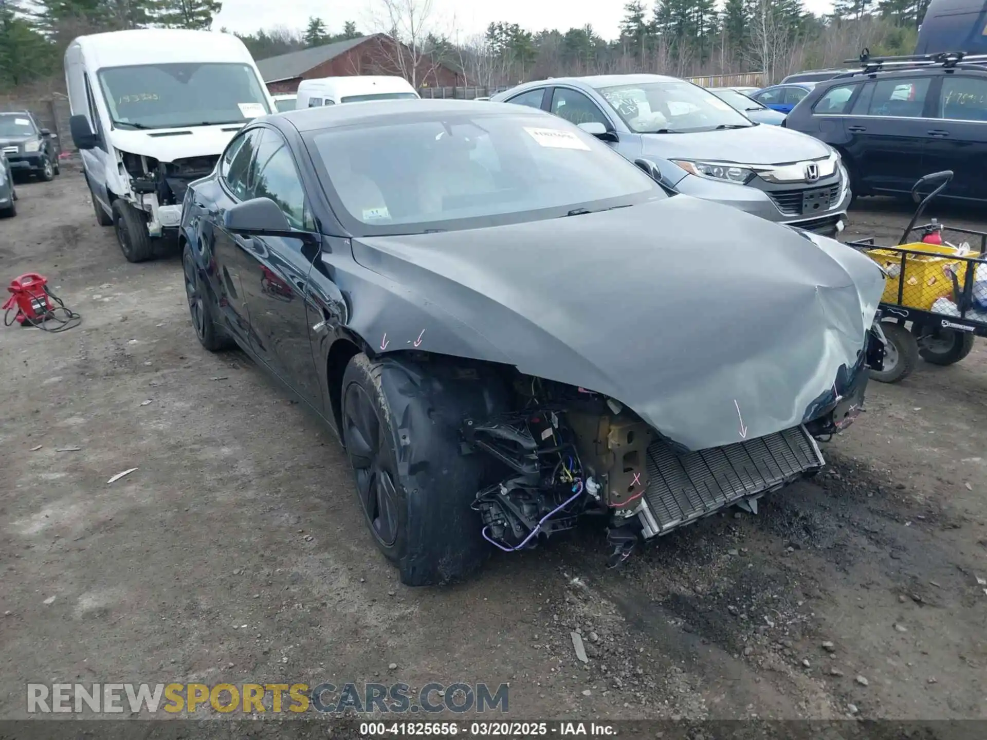 1 Photograph of a damaged car 5YJSA1E69MF439147 TESLA MODEL S 2021