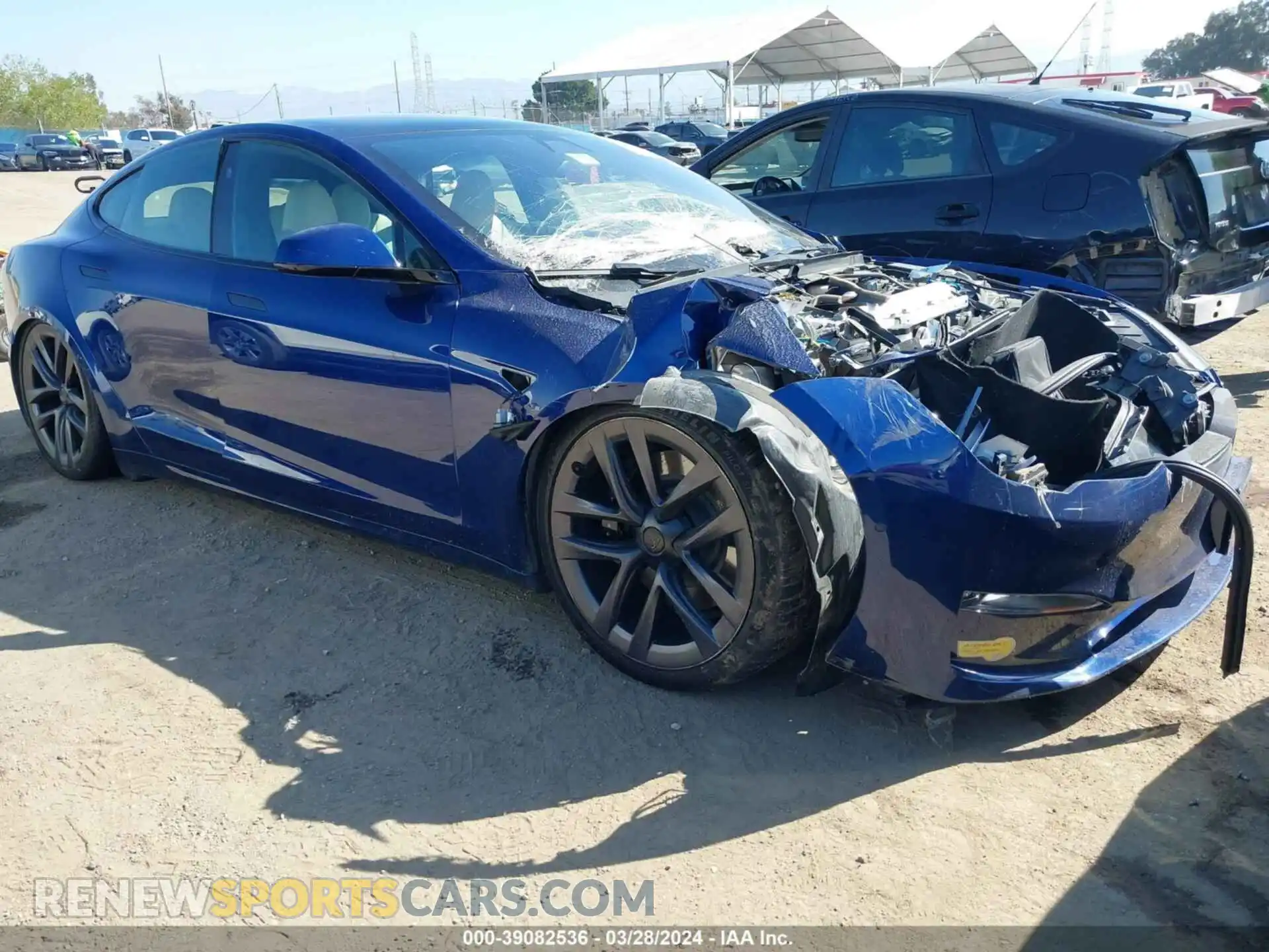 1 Photograph of a damaged car 5YJSA1E6XMF449668 TESLA MODEL S 2021