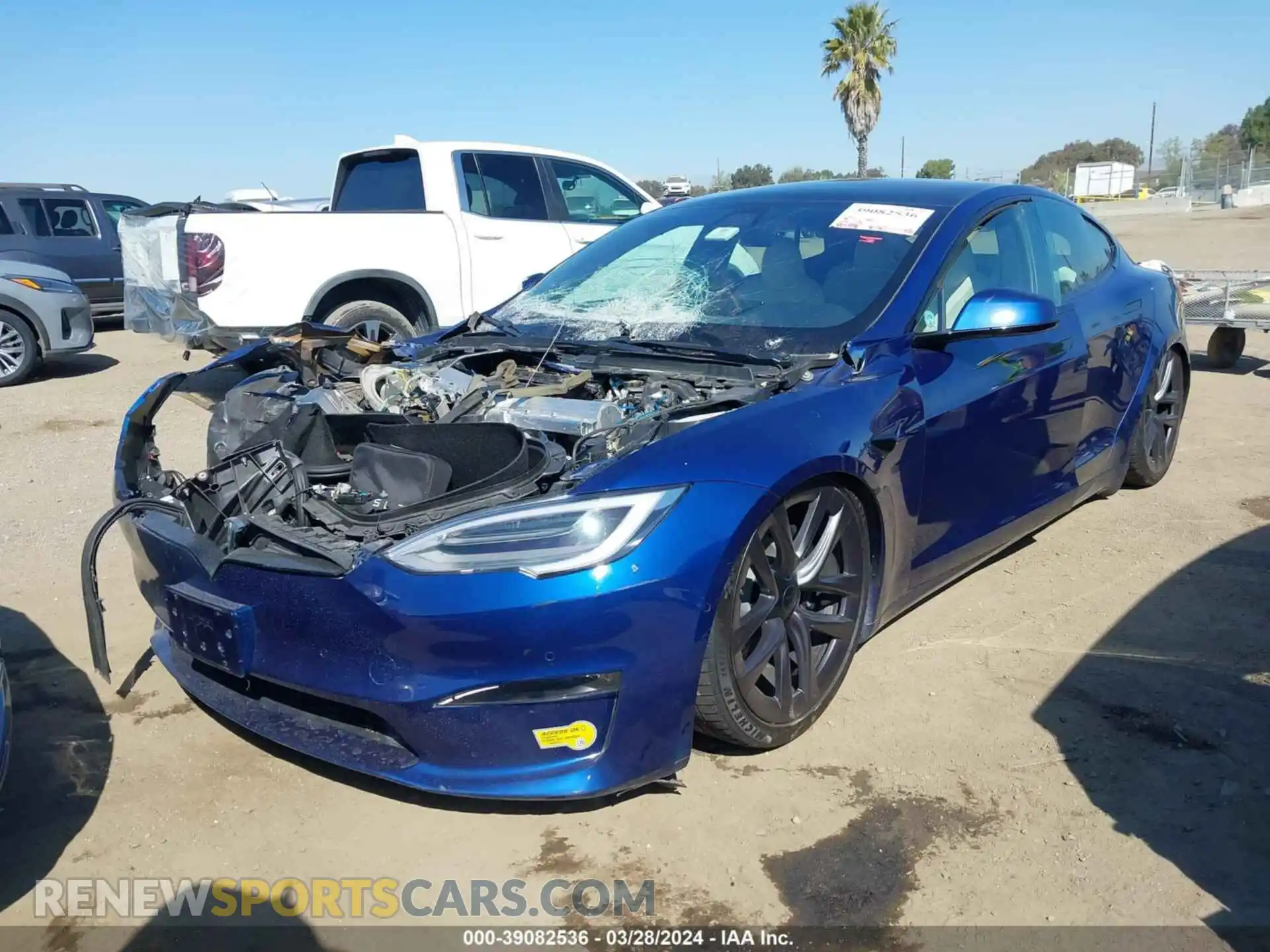 2 Photograph of a damaged car 5YJSA1E6XMF449668 TESLA MODEL S 2021